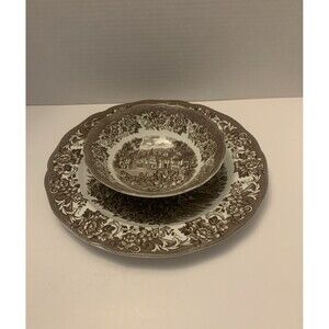 Royal Staffordshire Stratford 12" Oval Serving Platter & 6 1/2 In Cereal Bowl .